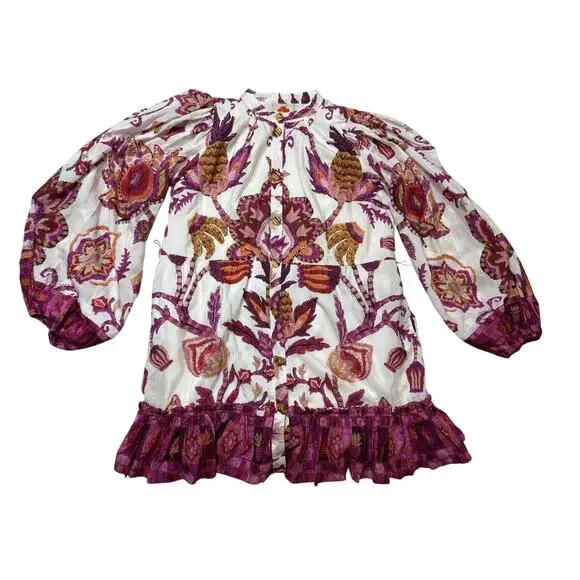 Farm Rio Sunset Tapestry Shirtdress SZ XS - Picture 3 of 6